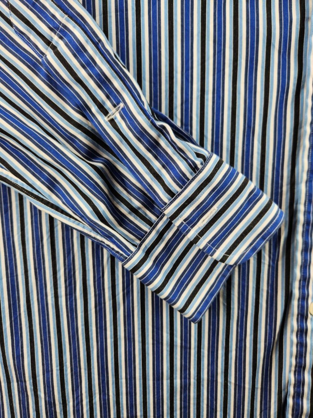 Polo Ralph Lauren Striped Blue Button Up Shirt Curham Custom Fit 16.5 36/37 Men - Picture 3 of 16